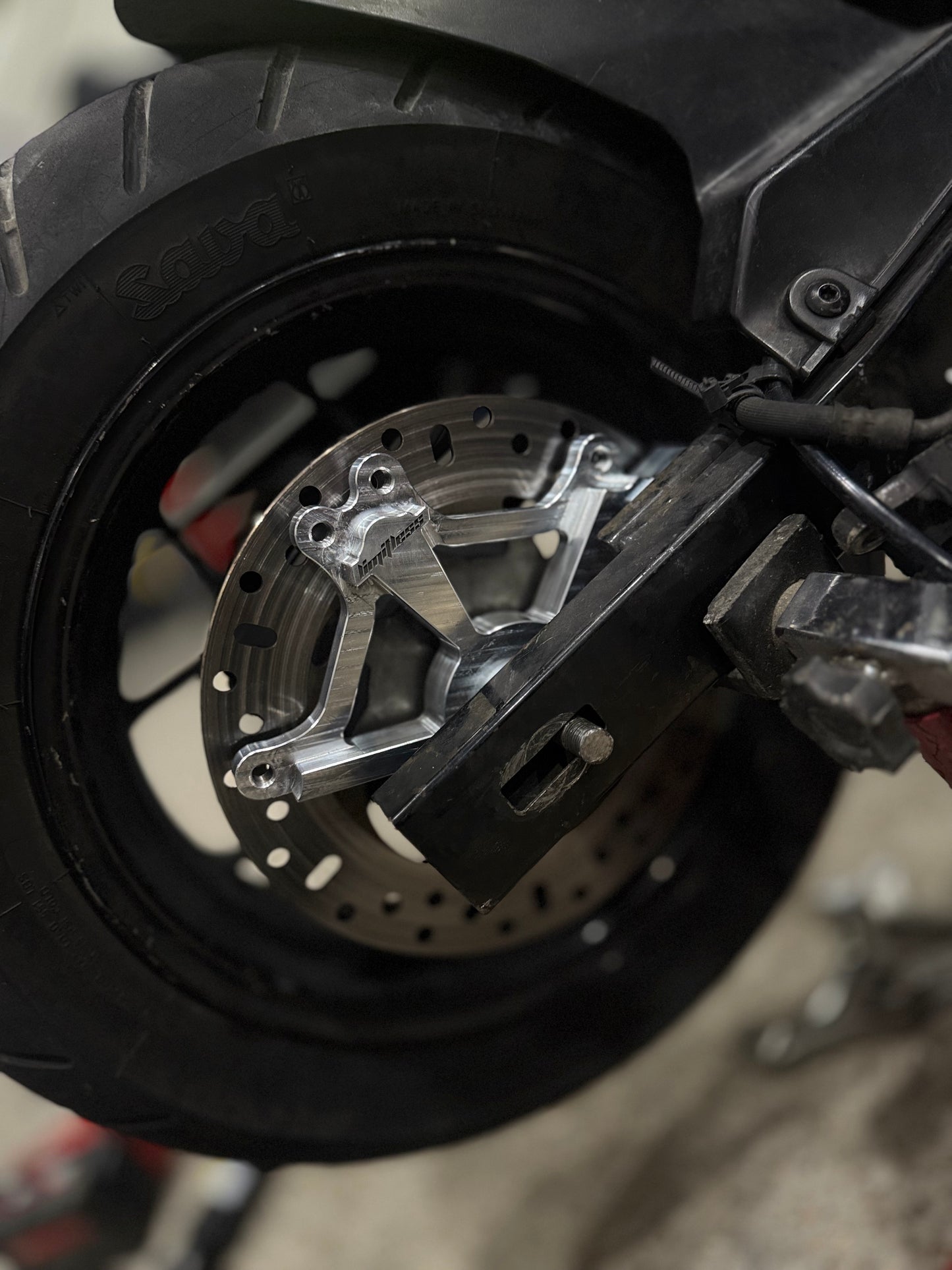 Honda Grom MSX-125 2014+ P32/P34 Brembo Dual Rear CNC Caliper Adapter Stunt Bracket